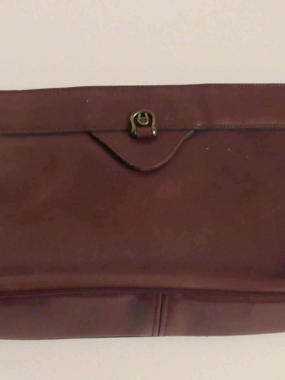 Vintage Aigner Oxblood Leather Clutch Bag Purse